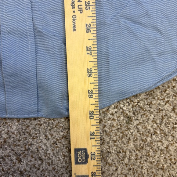 Brooks Brothers Cotton Cashmere Herringbone Button Down Shirt Blue Mens Medium R - Picture 8 of 10